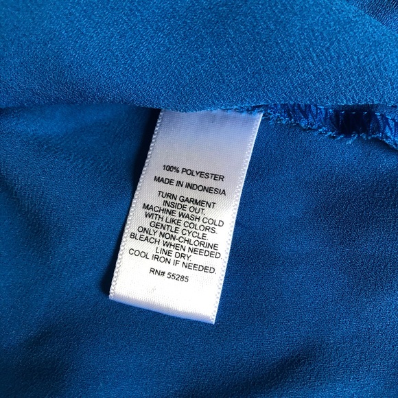 Express blue button down blouse - Picture 8 of 8